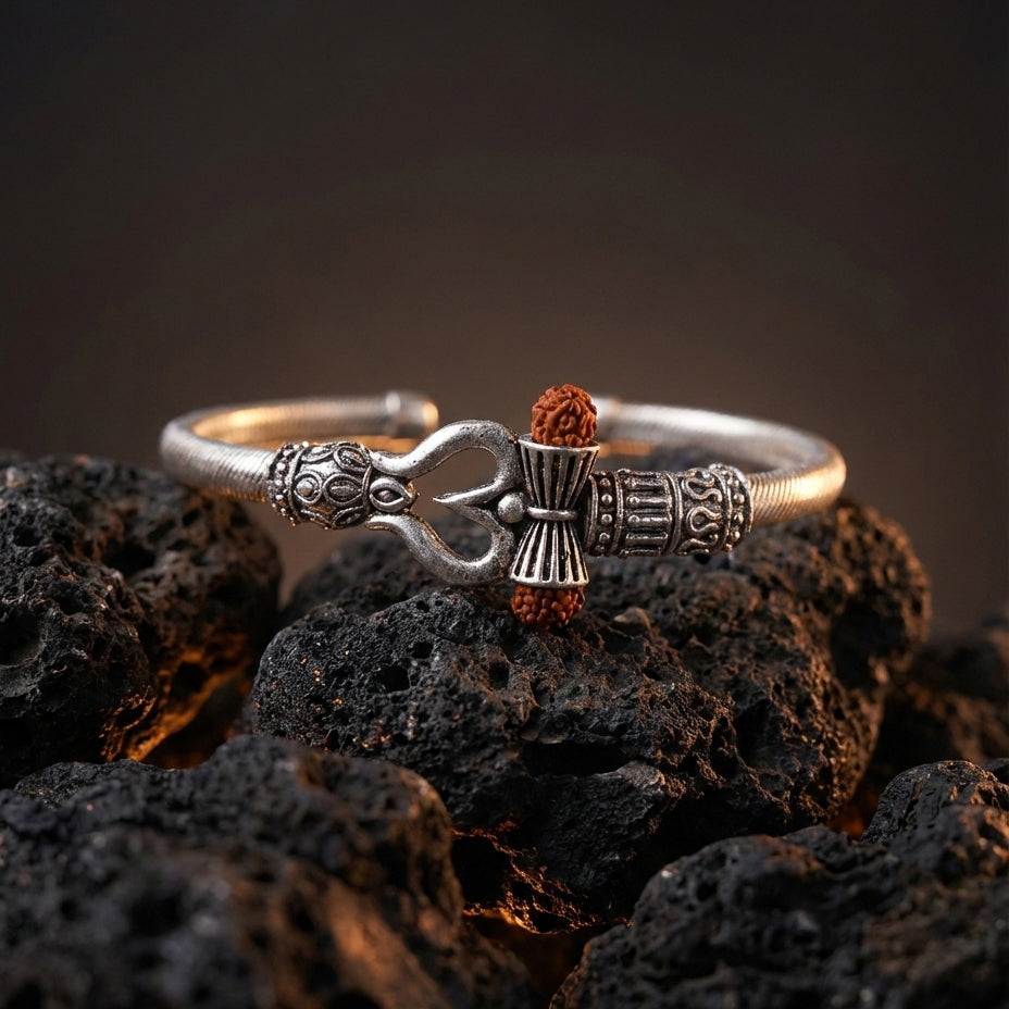 Rudraksha Shiv Om Trishul Damroo Kada