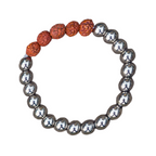 Natural Pyrite Bracelet with Rudraksha