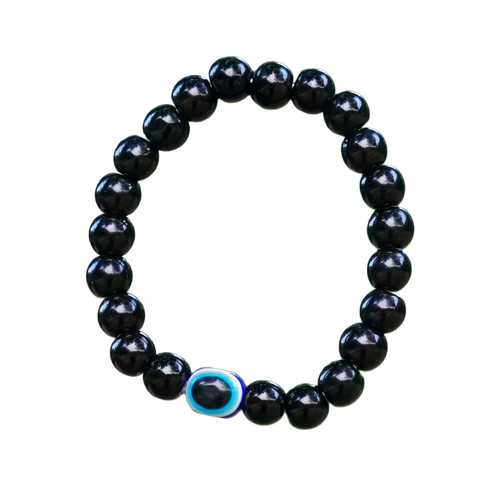 Evil Eye Black Beaded Bracelet
