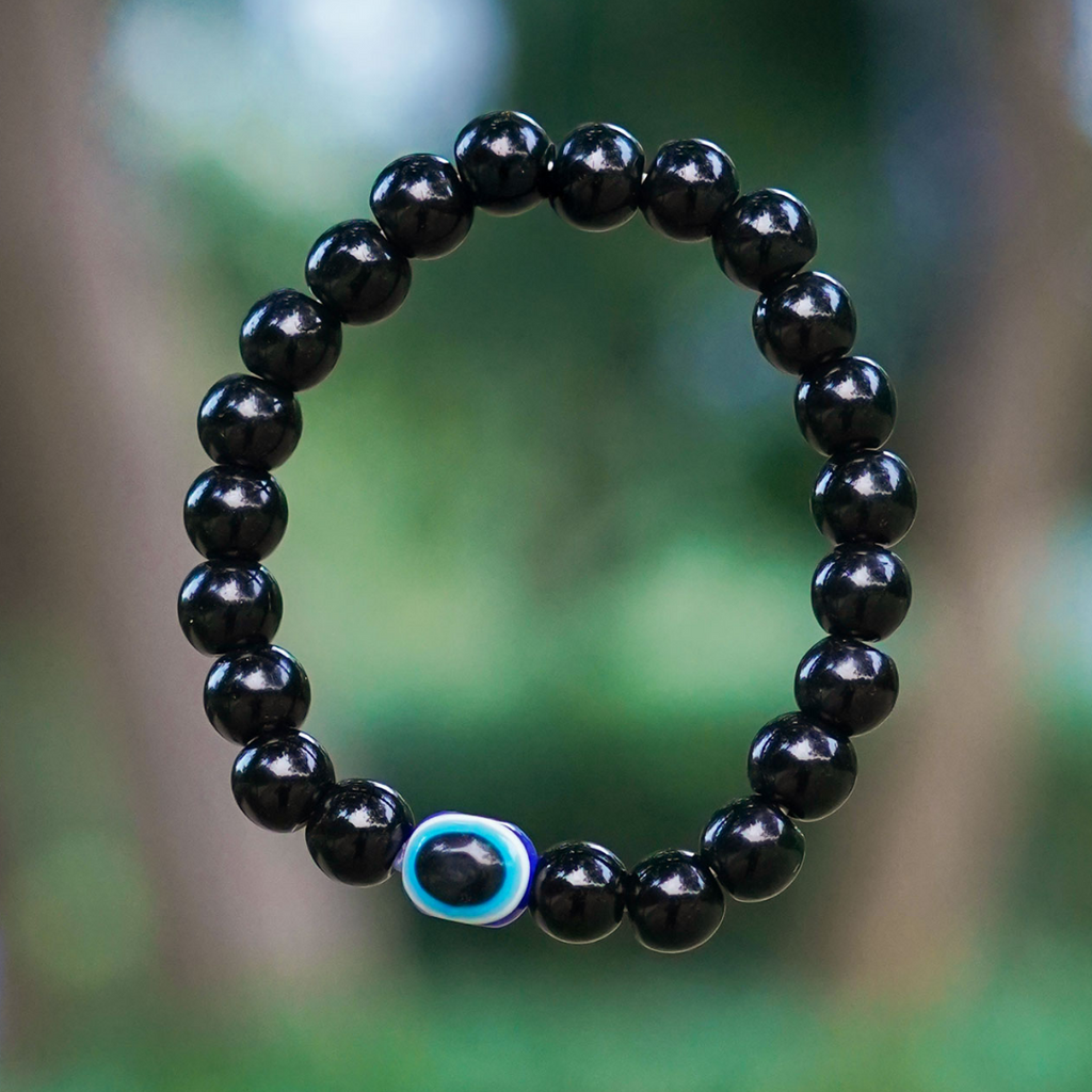 Evil Eye Black Beaded Bracelet