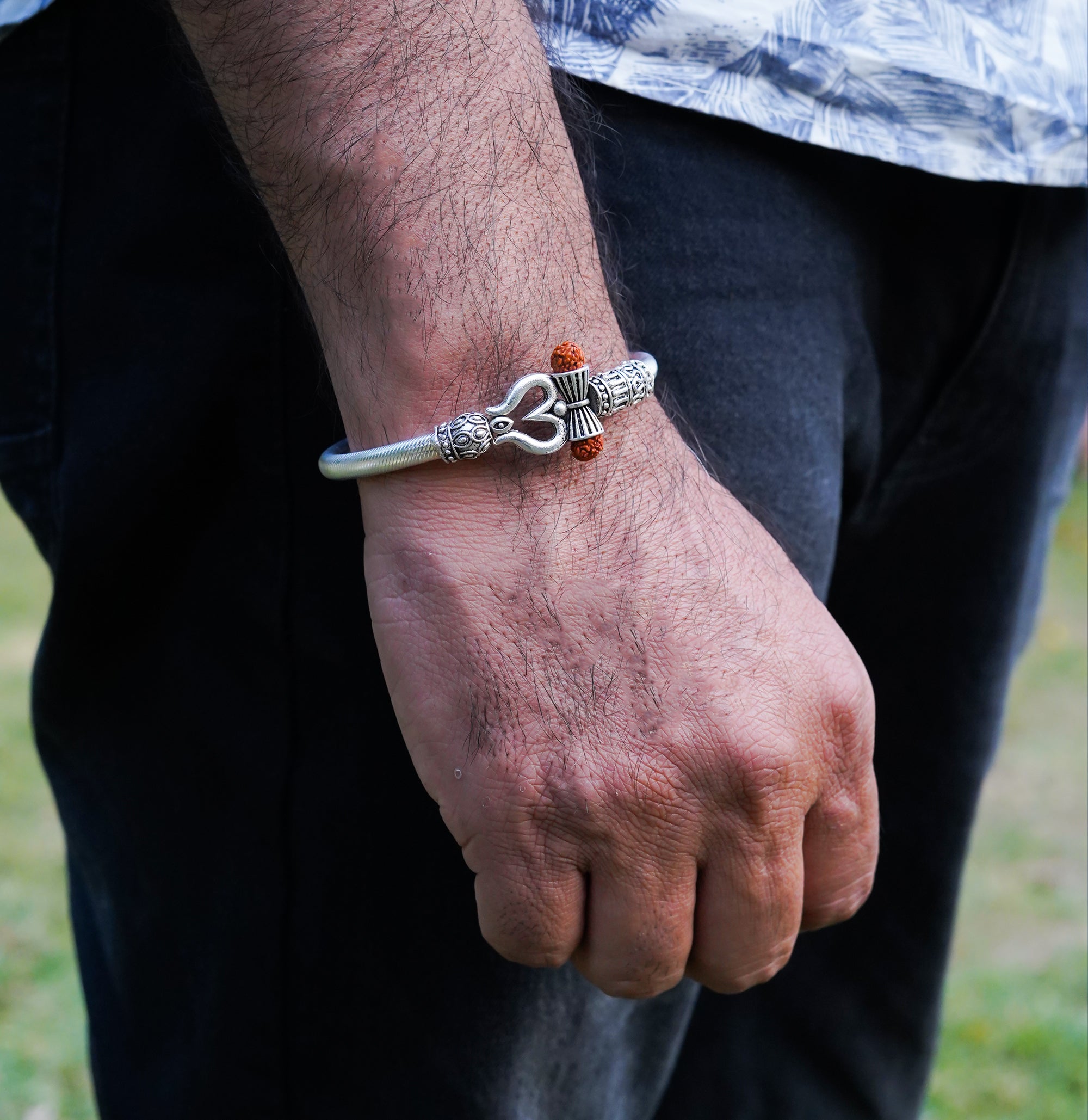 Rudraksha Shiv Om Trishul Damroo Kada