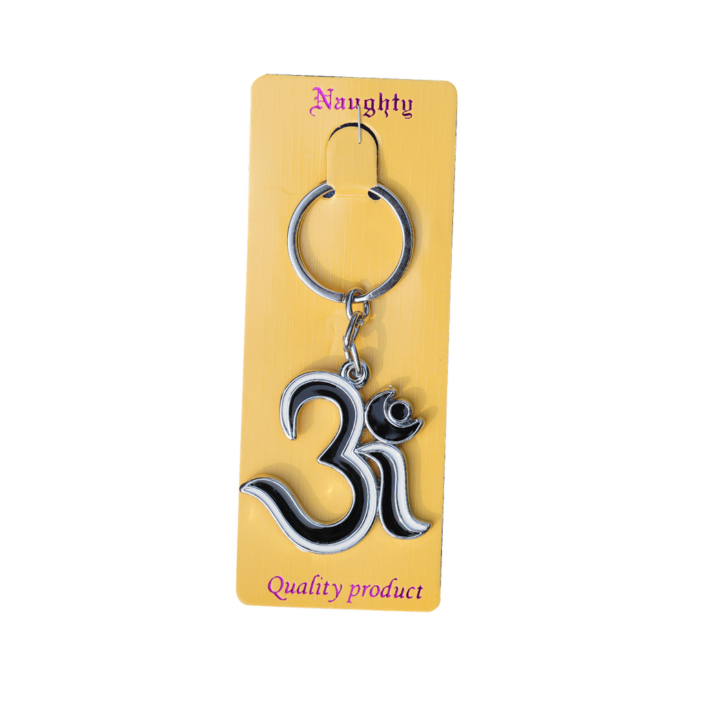 OM Symbol Metal Keychain