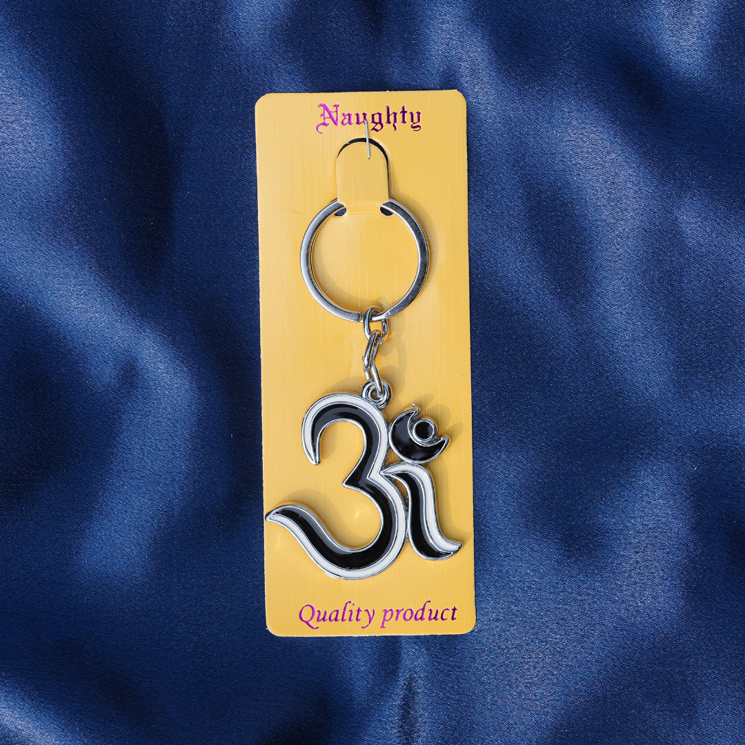 OM Symbol Metal Keychain