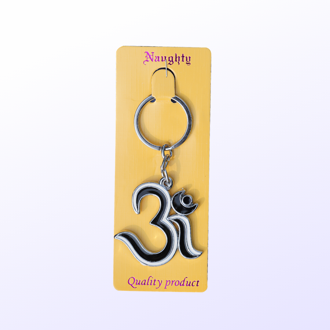 OM Symbol Metal Keychain